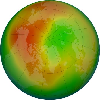 Arctic ozone map for 2007-03